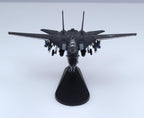 Grumman F-14 Tomcat VX-4 Modelo fundido a presión – 1/100 US Navy Fighter Jet, modelo de exhibición de metal preconstruido con soporte, regalo coleccionable para fanáticos de la aviación militar