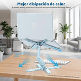 OMOTON Soporte elevador giratorio de 360° para laptop, soporte ergo...