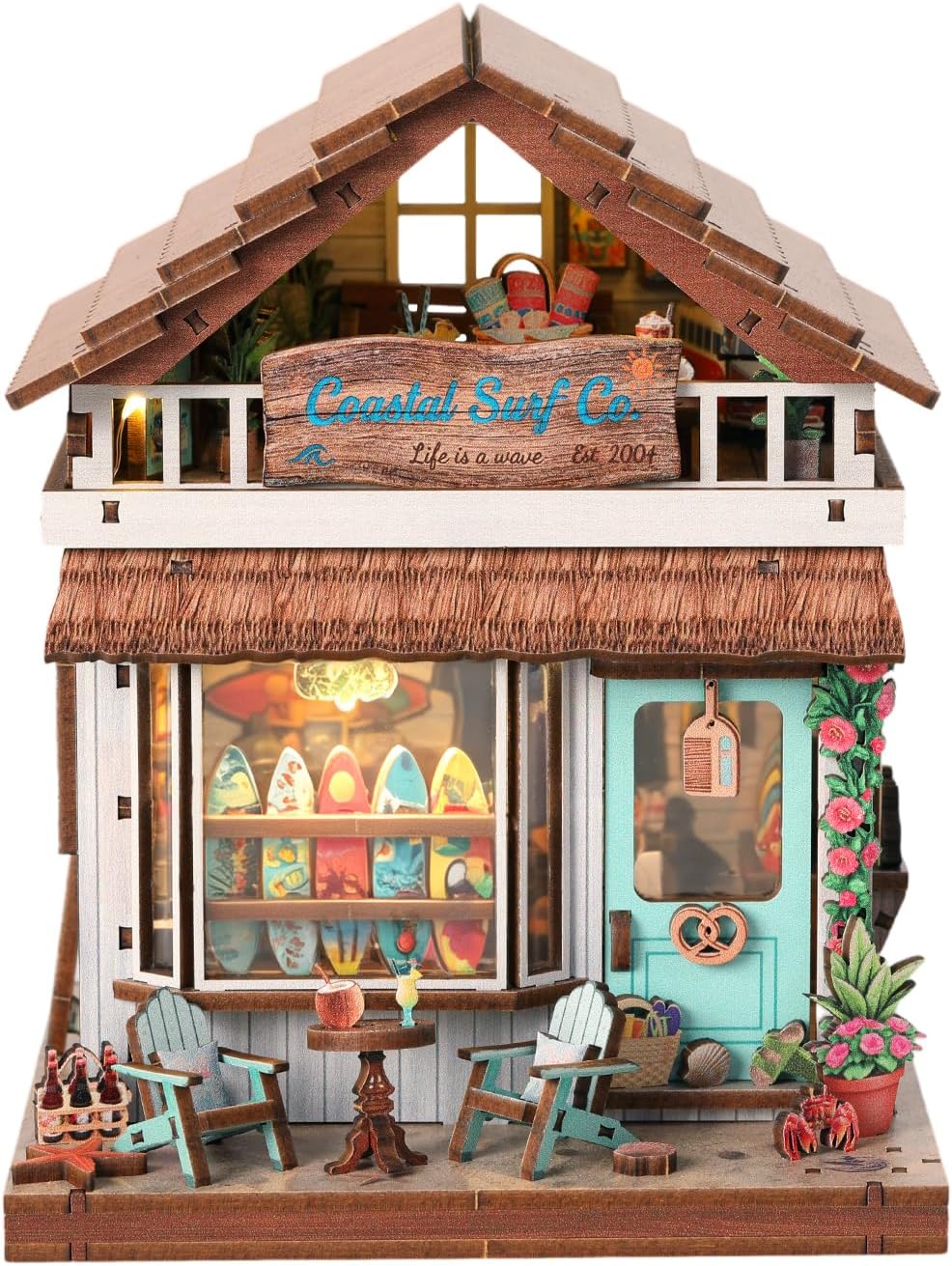 Tiny House - Kit de casa de muñecas en miniatura, kit de rincón de