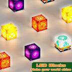 200 bloques magnéticos con bloques de luz, bloques de construcción magnéticos, juguetes de cubo de construcción magnéticos, juguetes de aprendizaje sensorial STEM, regalos de cumpleaños de Pascua, Navidad para niños y niñas a partir de 3 años