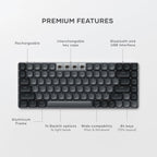 Satechi SM1 - Teclado mecánico al 75% para Mac y Windows, teclado B...