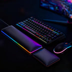 Juego de reposamuñecas para teclado y mouse RGB para teclados compactos del 60% al 75%