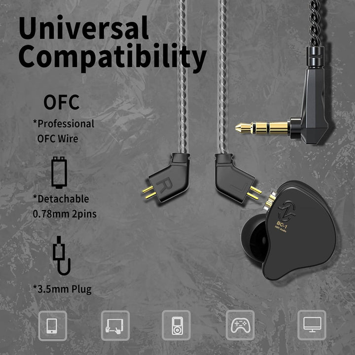 YINYOO CCZ Melody - Auriculares intrauriculares con cable, auricula...
