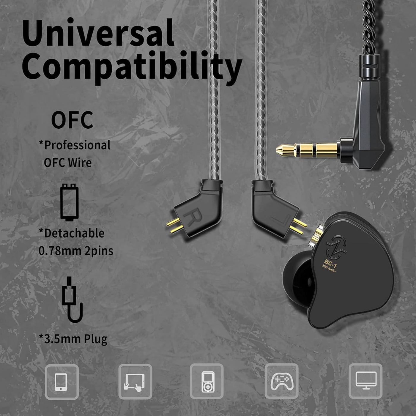 CCZ Melody - Auriculares con cable para juegos, auriculares con cab...