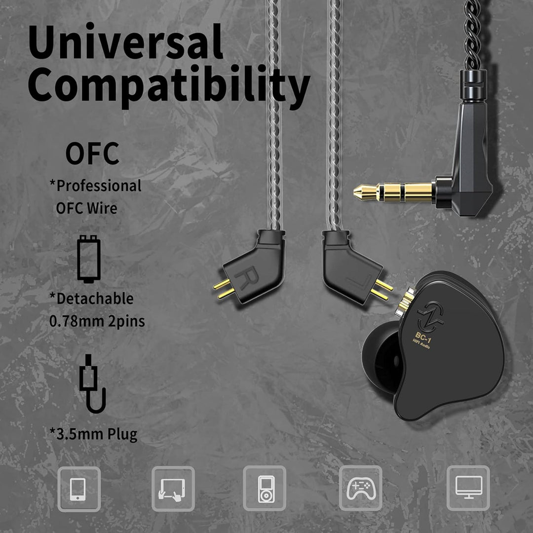 CCZ Melody Auriculares Intrauriculares con Cable para Juegos, Auric...