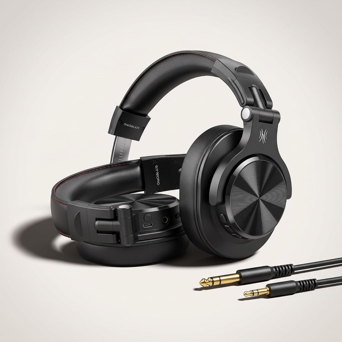 OneOdio Auriculares Bluetooth A70, Hi-Res Wired DJ Studio - Negro
