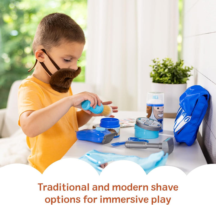 Melissa & Doug Barber Shop - Juego de accesorios de afeitado (16 pi...
