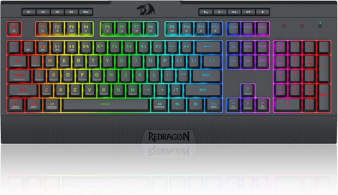 Redragon K525 PRO RGB Teclado inalámbrico de 3 modos para juegos co...