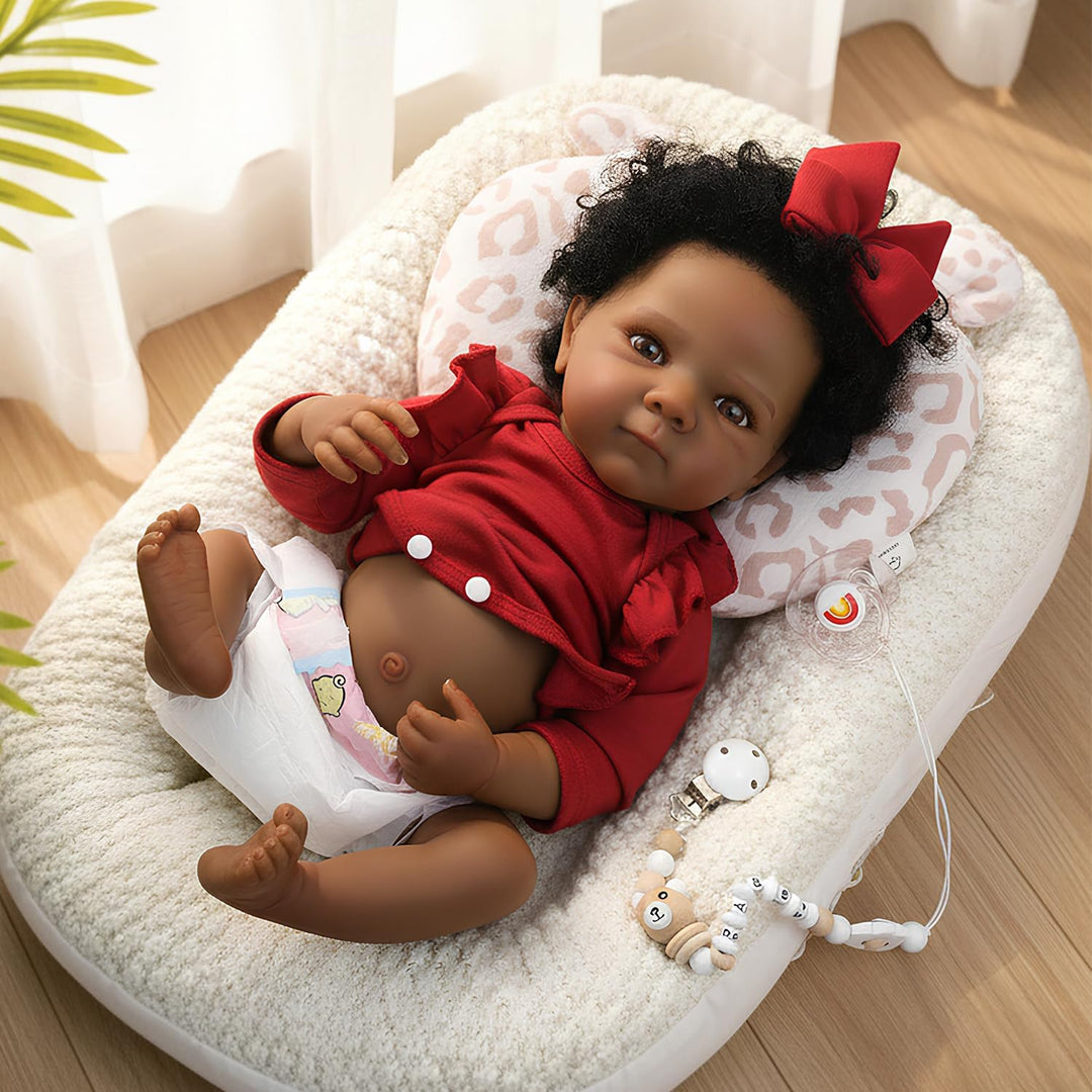 WOOROY Muñecas Reborn Baby Girl \u2013 20 pulgadas de color negro r...
