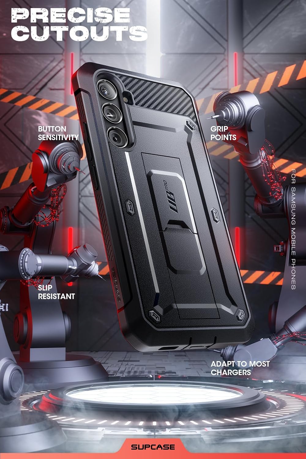SUPCASE Funda para Galaxy S23 FE con protector de pantalla integrado, color
