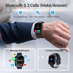 Relojes Inteligentes para Hombres/Mujeres, Pantalla AMOLED de 1.85" [1.85" AMOLED Screen] Reloj de Fitness para Android/iPhone, Resistente al Agua 3ATM, Llamadas Bluetooth, Control IA, Monitor de Frecuencia Cardíaca 24/7/SpO2/Sueño, Batería de 7 Días