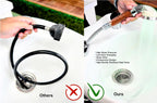 Socila - Cabezal de rociador LED que cambia de color para champú, tazón de sala de belleza, cabezal de pulverización de alta presión, cambio de color automático para cabello seco y encrespado con