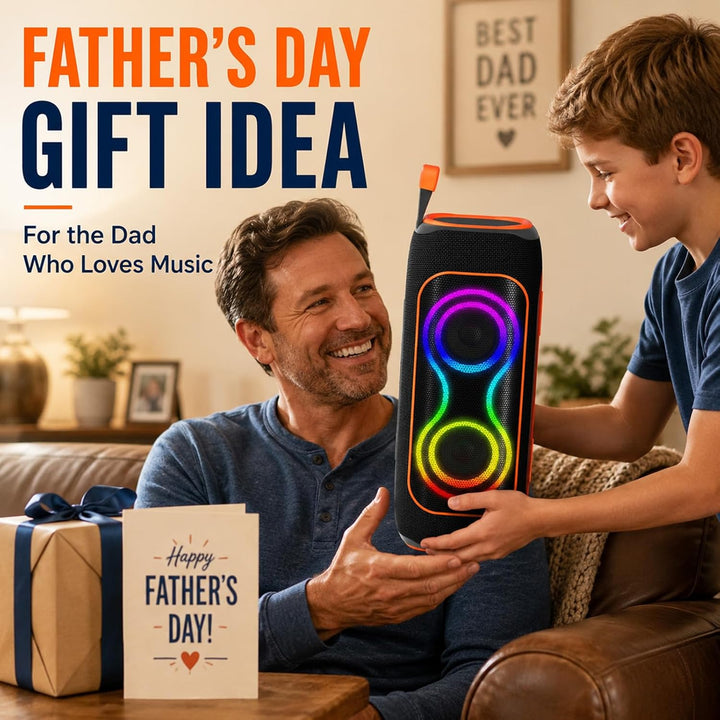Musibaby Altavoz Bluetooth de 80 W, altavoz inalámbrico portátil co...