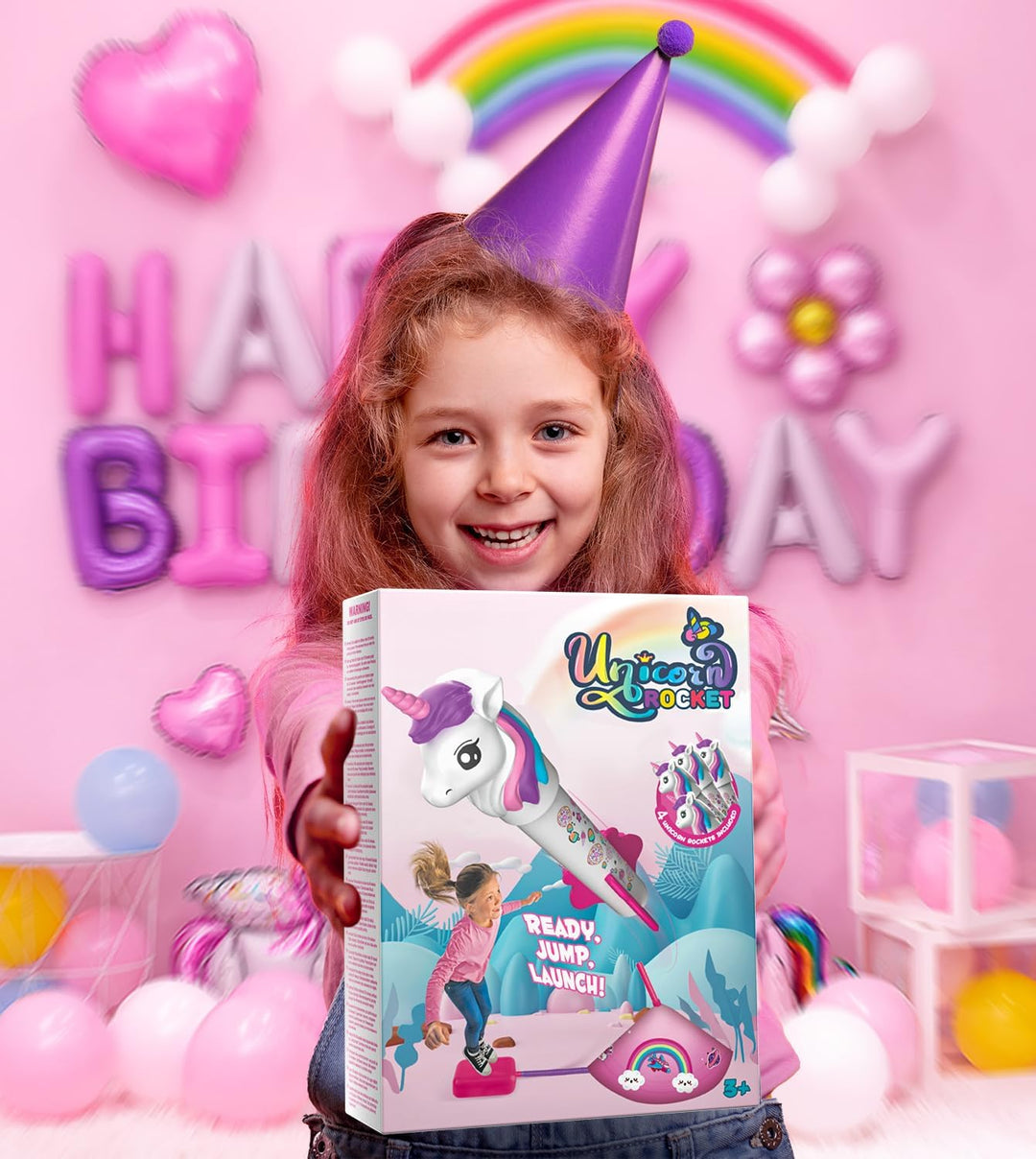beefunni Lanzador de cohetes de unicornio para niños, 4 unicornios,...