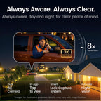 aosu Cámara de seguridad para exteriores T2 Pro 3K Dual Cam, alimentada por
