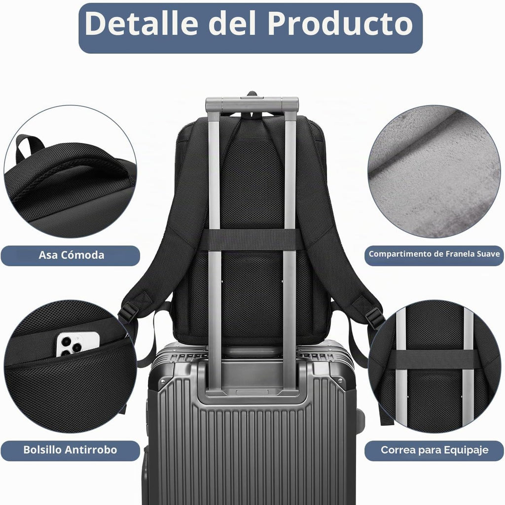 Mochila delgada para laptop para hombre, mochila de negocios ligera de 15.6 pulgadas, mochila de viaje impermeable con puerto de cargador USB, bolsa de computadora, mochilas universitarias, regalos para hombres y mujeres