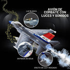Fighter Jet Toy F-16 Jets de juguete para niños, avión militar del ejército de la fuerza aérea, juguete de caza de metal fundido a presión con luces y sonidos de efecto rociador para niños y