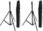 Amazon Basics FOTOGRAFÍA DE ALUMINIO FOTOGRAFÍA STAND CON CASO - Paquete de 2, 2.8 - 6.7 pies, negro