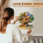 Rompecabezas de casa de árbol de elfos, regalos para adultos, 175 piezas de 11.4 x 11 pulgadas