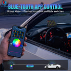 MICTUNING P1S-AC-APP Panel de interruptor inalámbrico de 12 bandas con control APP