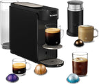 Nespresso Vertuo Up - Máquina de café con espumador de leche, tinta negra