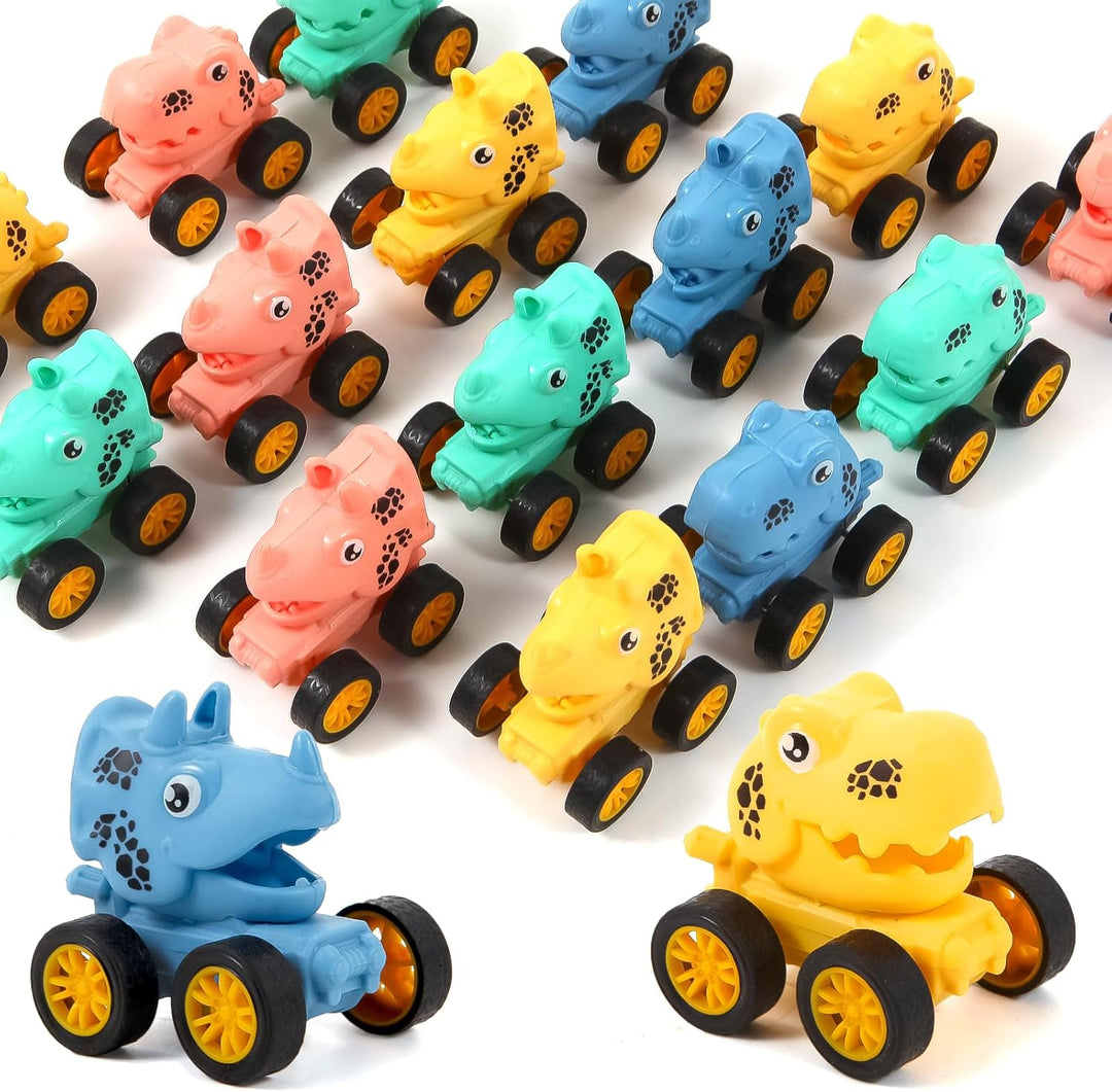 Juego de 18 autos de dinosaurio para niños pequeños mini