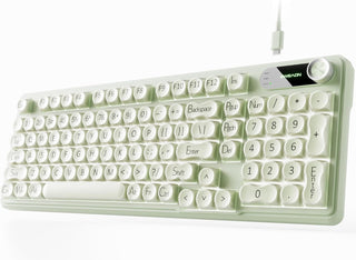 EWEADN V102 Teclado con cable, 98 teclas, teclado cremoso para jueg...