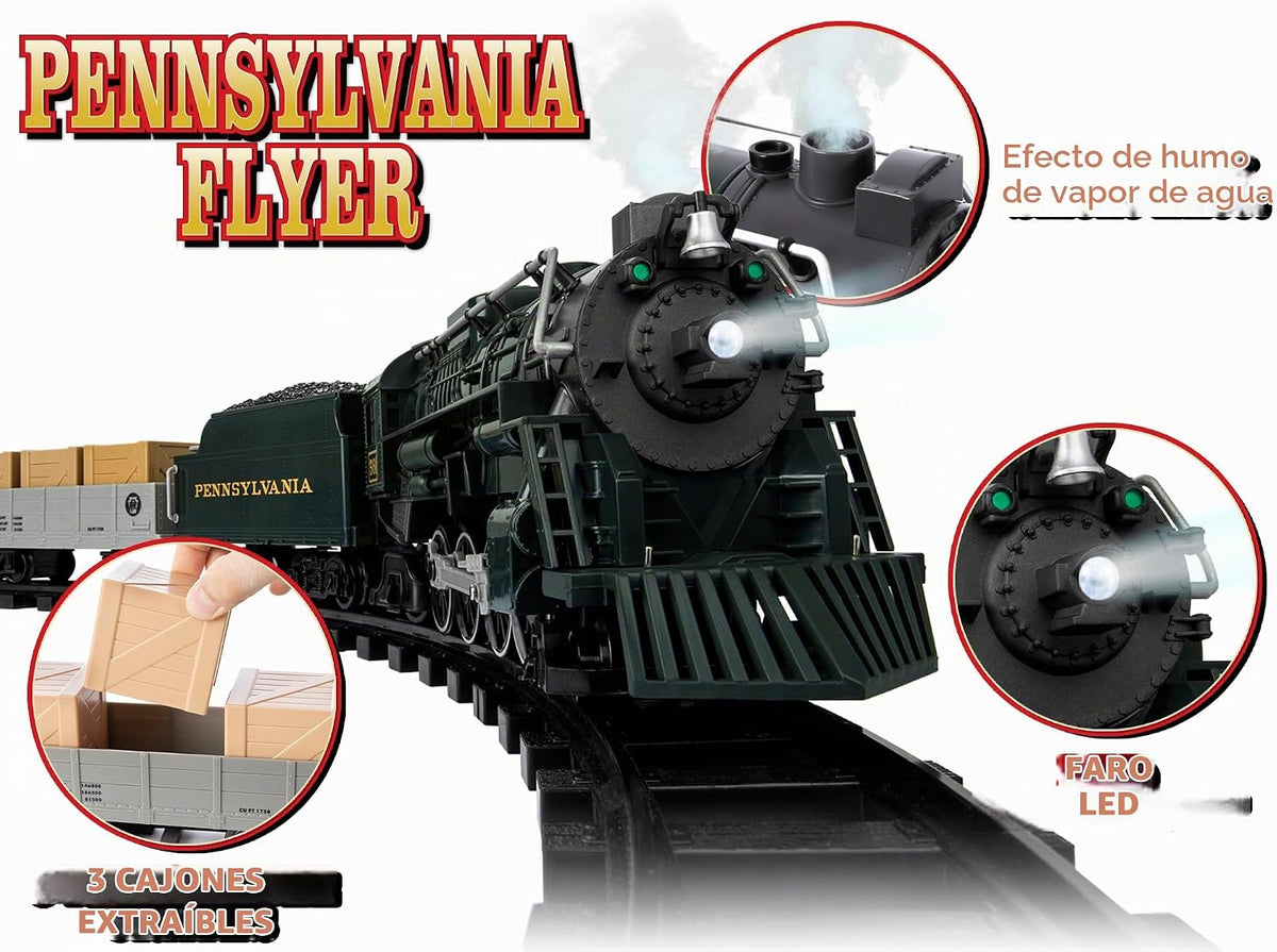 Lionel Pennsylvania Flyer - Juego de tren a batería para niños a partir de 4 años