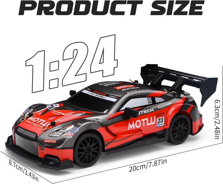 Coche de deriva RC, vehículo de control remoto a escala 1:24 para n...