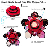 Kit de maquillaje para adolescentes, kit de maquillaje de flores to...
