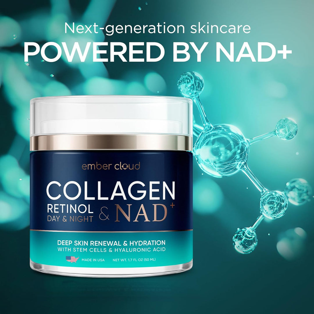 Crema de Colágeno NAD+ para Rostro con Retinol Ácido Hialurónico Ni...