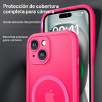 ImpactStrong Protector Magnético Diseñado para Funda iPhone 15 [Protección de Cámara] [Probado contra Caídas de Grado Militar] [Compatible con MagSafe] Funda de Teléfono Delgada Translúcida Mate (6.1