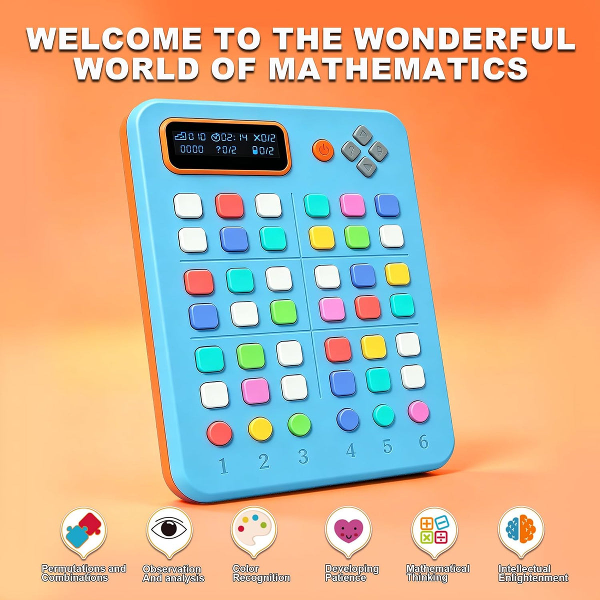 Consola Sudoku de color, juego electrónico azul Sudoku