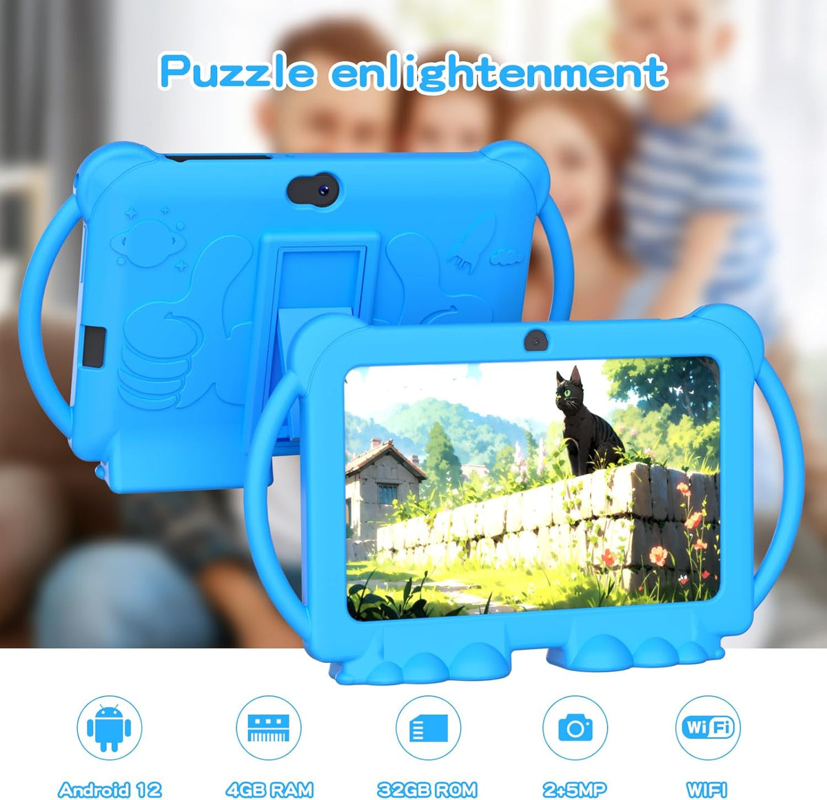 Tablet para niños, tablet de 7 pulgadas para niños 4GB+32GB admite...