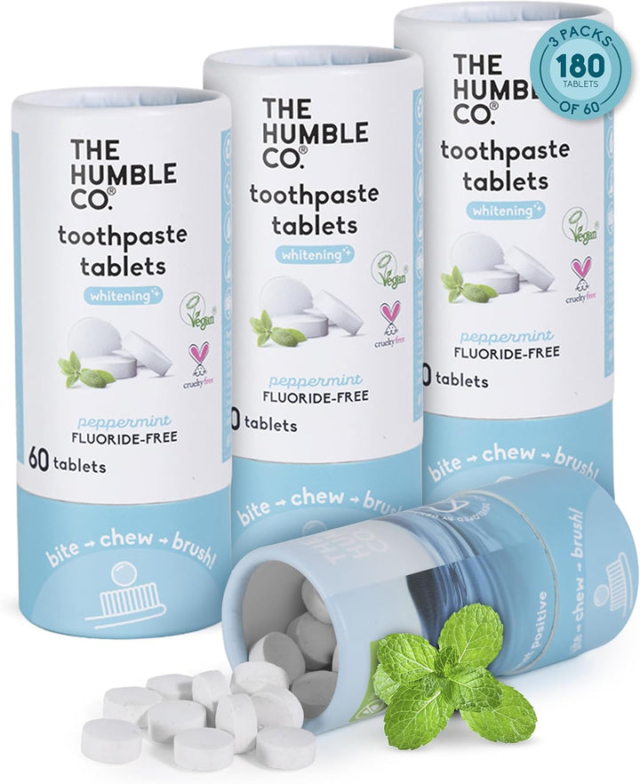 The Humble Co. Tabletas masticables blanqueadoras de dientes, sabor...