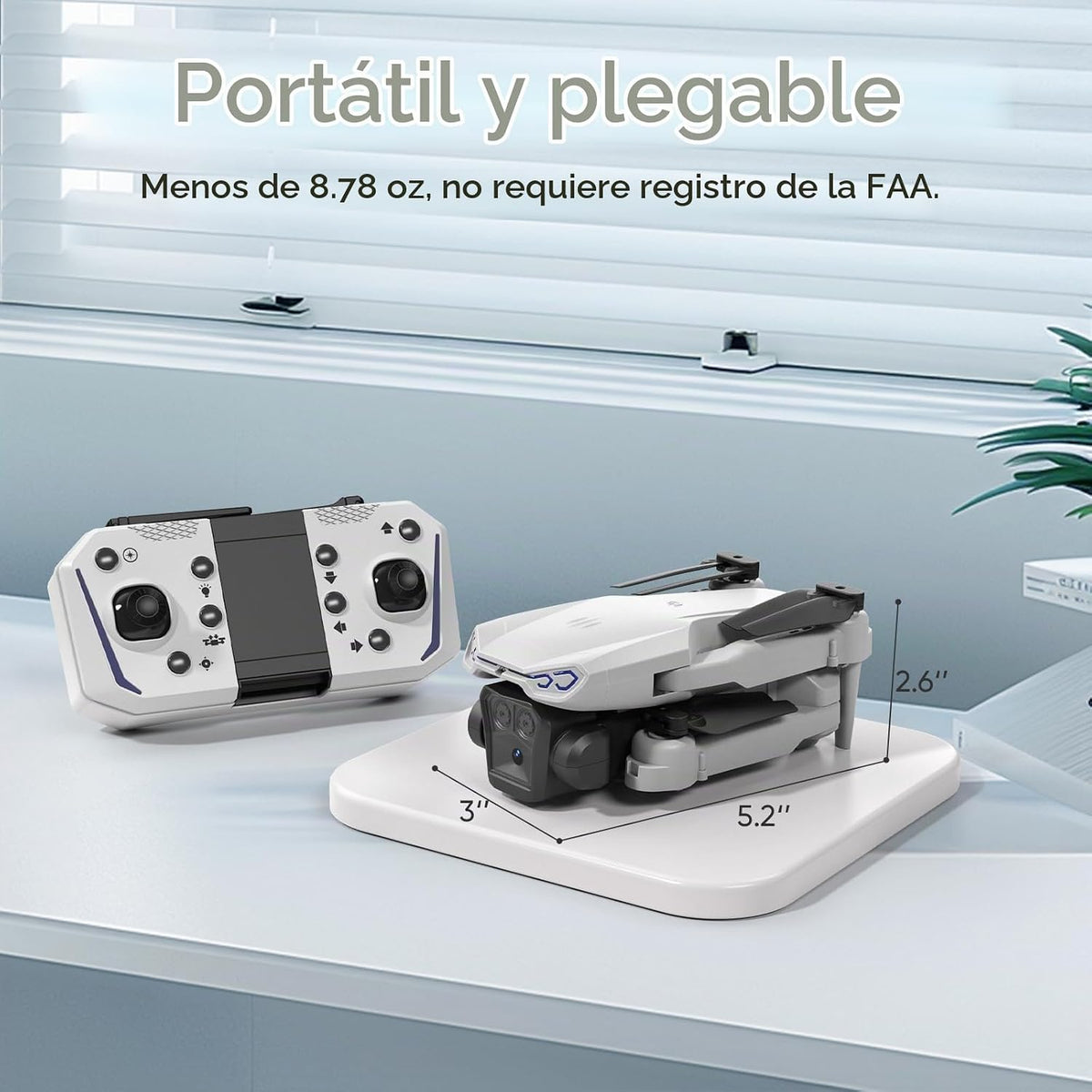 Naseto - Dron plegable HD 1080P con cámara para adultos y niños, cuadricóptero RC con despegue/aterrizaje con una tecla, retención de altitud, vuelo de punto de ruta, giro de 360°, 2 baterías, regalo fácil de volar para niños y niñas