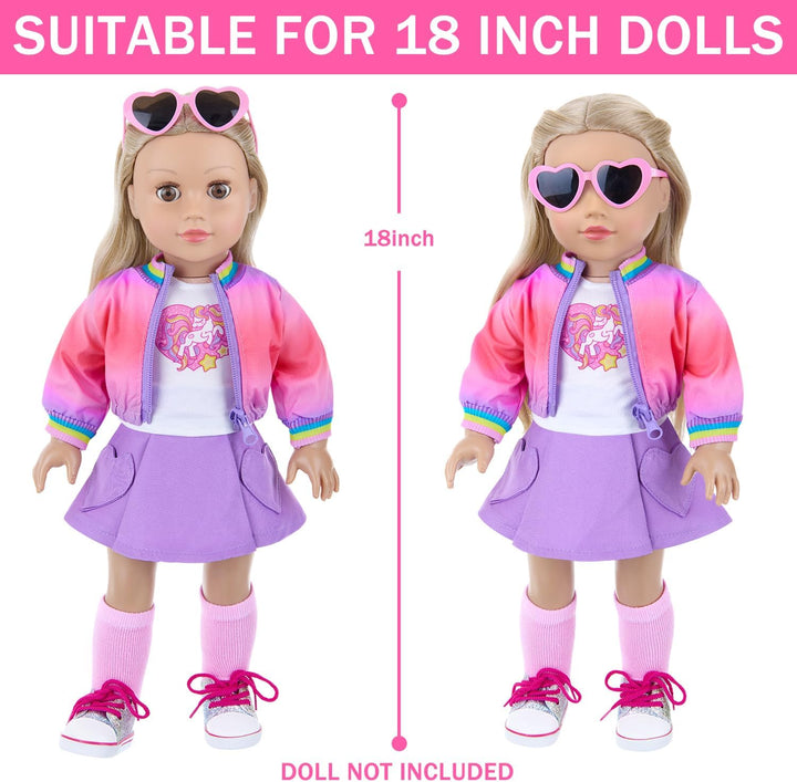 American - Juego de ropa y accesorios de maquillaje para muñecas de...