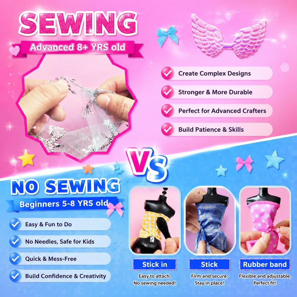 AGENTLAN - Kits de diseño de moda para niñas, más de 900 piezas
