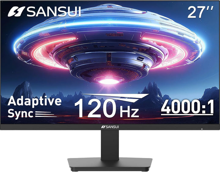 SANSUI - Monitor de computadora de 27 pulgadas 120Hz, monitor FHD 1...