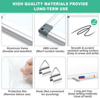 Pizarra blanca magnética de 3 x 2 pies, pizarra blanca grande de borrado en seco de 36 x 24 pulgadas, pizarra blanca de presentación de aluminio con bandeja larga para bolígrafos, 6
