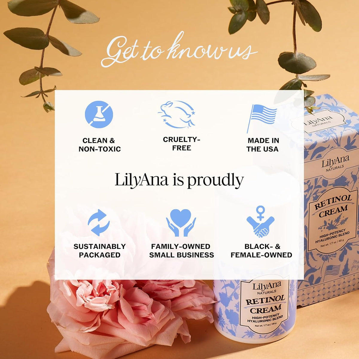 LilyAna Naturals Crema facial de retinol antienvejecimiento para mu...