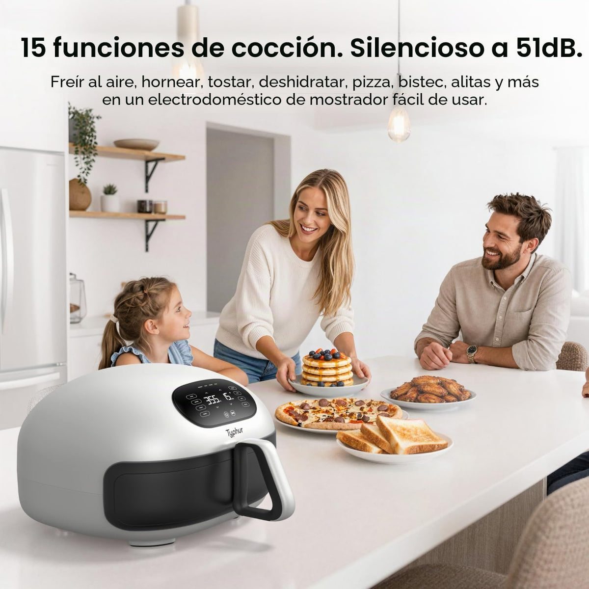 Typhur Dome 2 Large AI Smart Air Fryer, 15-en-1 Dual Heating, Self-Cleaning