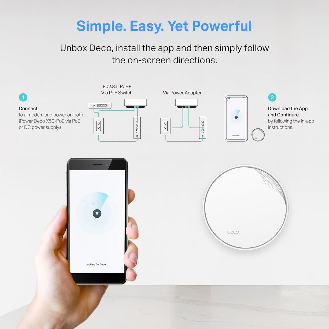 TP-Link AX3000 PoE Mesh WiFi - Malla WiFi 6 para montaje en techo\/...