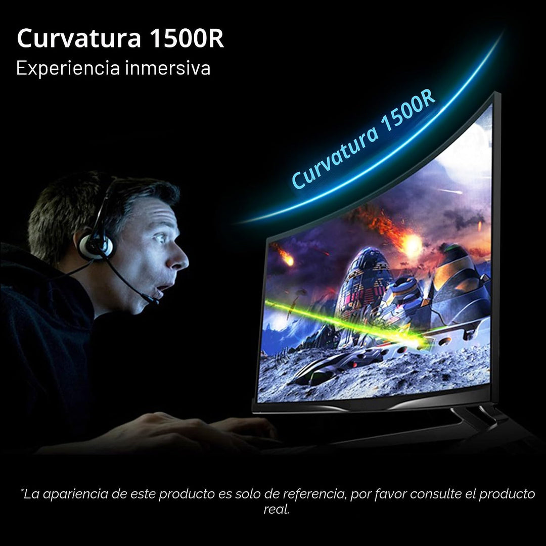 acer Nitro Monitor de juegos curvo de 27 pulgadas 1500R sin marco F...