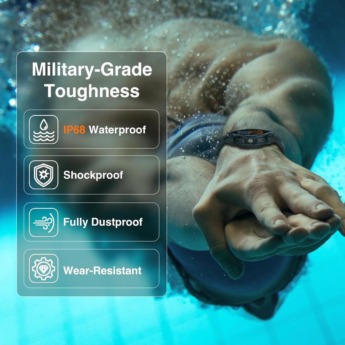 Relojes inteligentes militares para hombres, GPS y brújula integrados