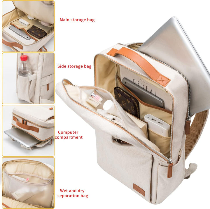 NOBLEMAN Mochila para portátil de viaje para hombre, resistente al...