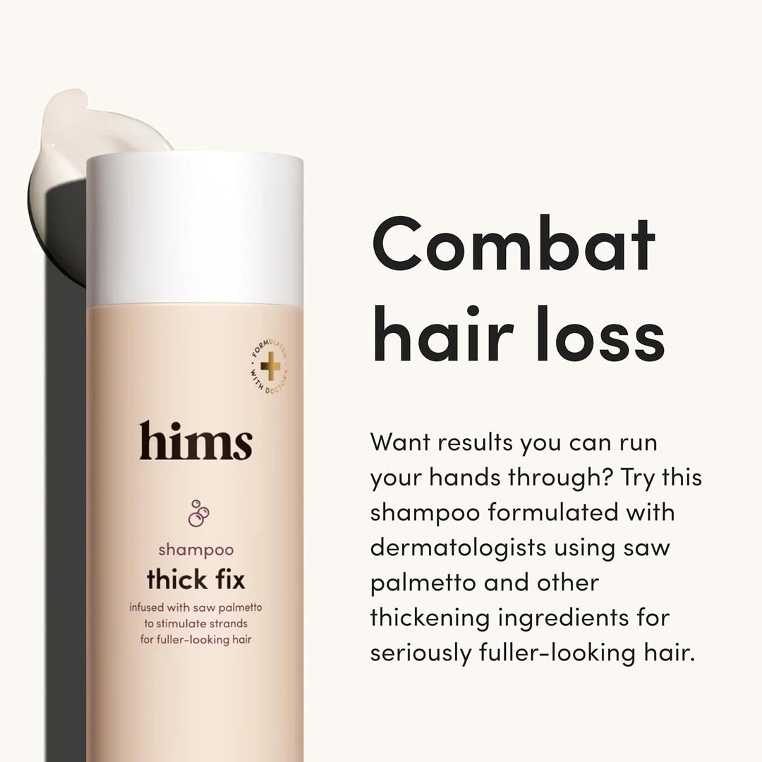 Hims Thick Fix Shampoo - Saw Palmetto para un crecimiento y engrosa...