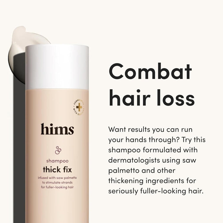Hims Thick Fix Shampoo - Saw Palmetto para un crecimiento y engrosa...