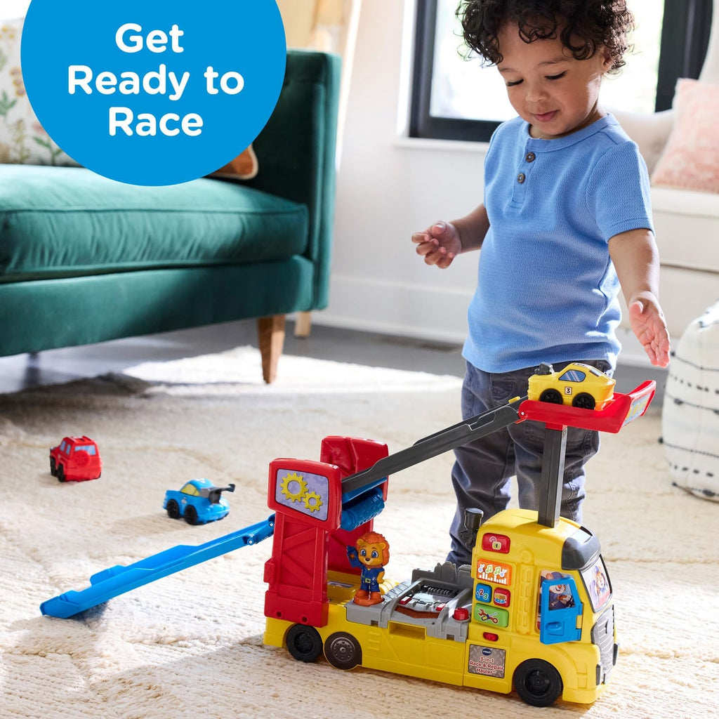 VTech 3-en-1 Vehículo de Carrera y Taller Interactivo para F toddlers
