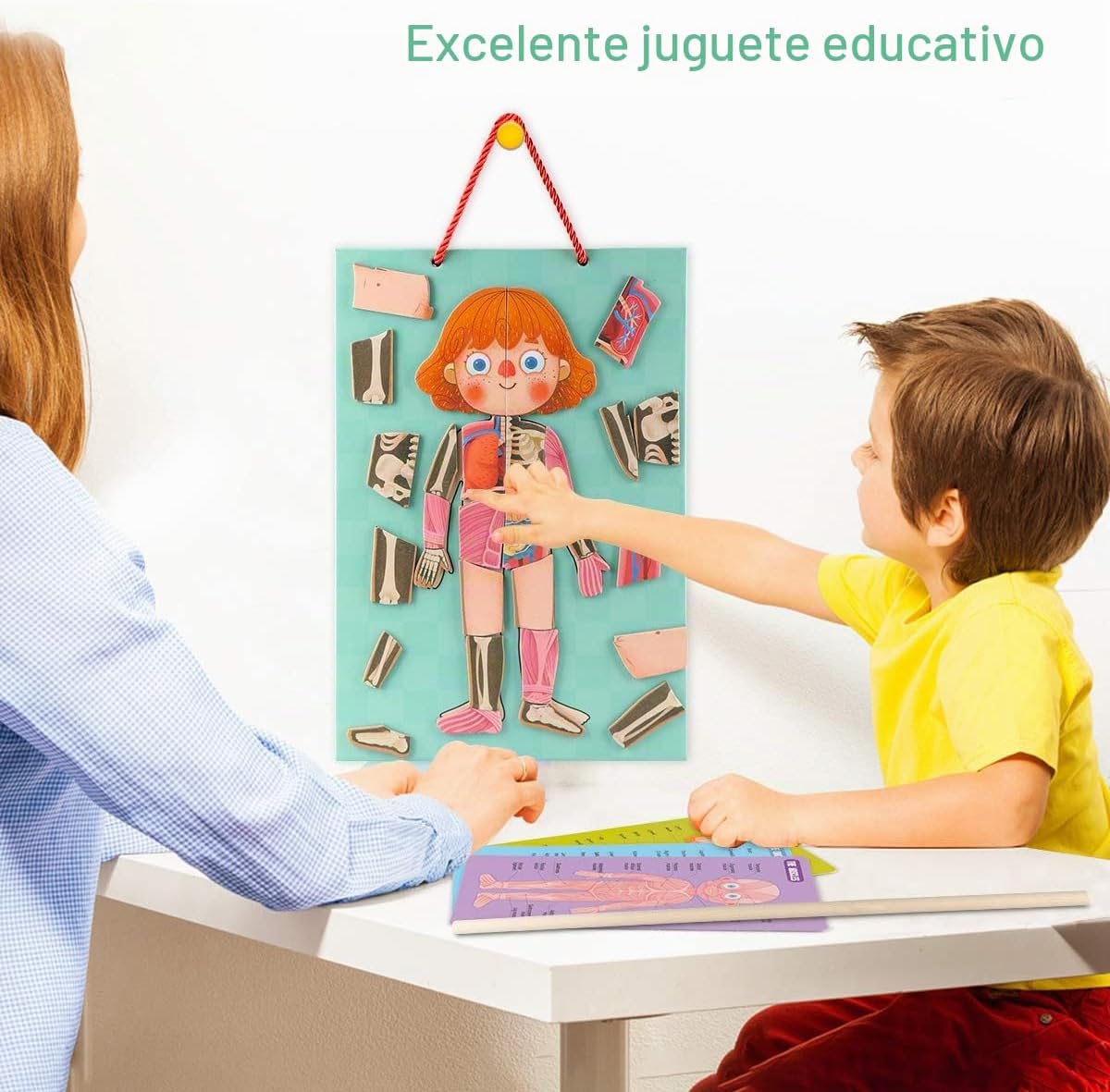 Rompecabezas de cuerpo humano para niños pequeños, 90 piezas